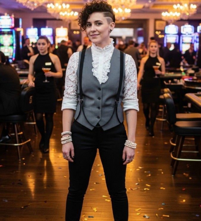 Androgynous suit vest 