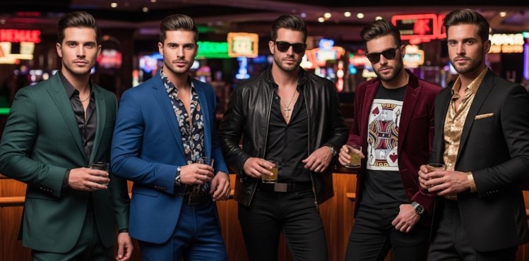 Men's Outfits For Vegas Glam Theme 
