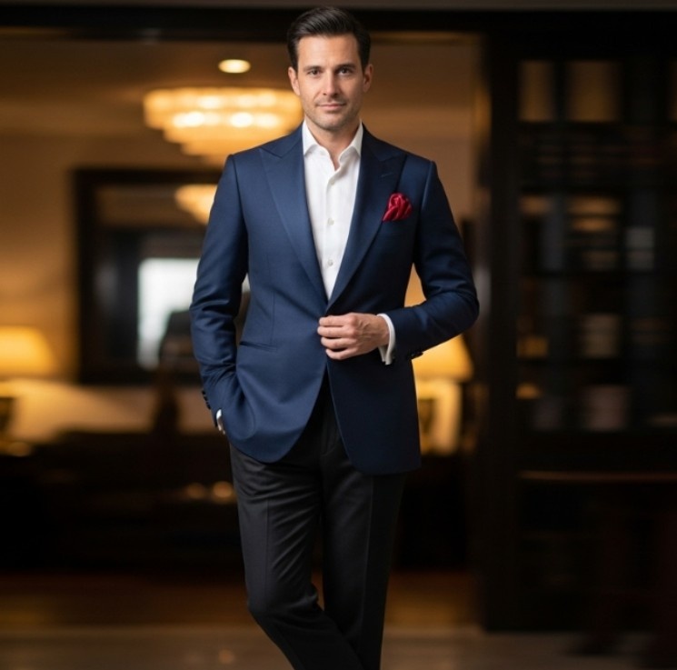 Midnight blue dinner jacket