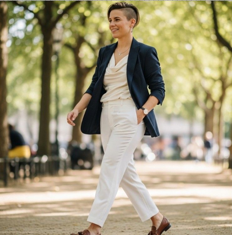 Navy tailored blazer